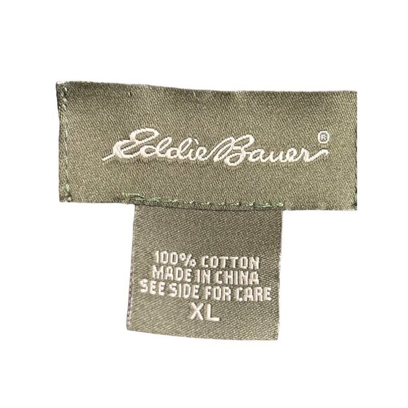 Eddie Bauer Cardigan Sweater Women XL Navy Cotton One-Button Ribbed at waist - Picture 7 of 9